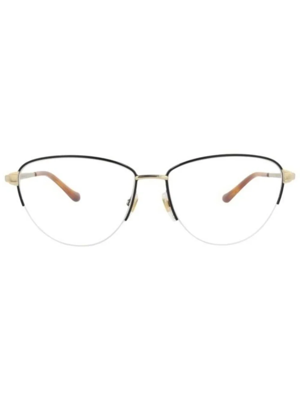 New Gucci Womens Cat Eye Black Gold Transparent Fashion Designer Eyeglasses